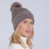 Women's Autumn Winter Plush Knitted Soft Rabbit Wool Hat Warm Beret