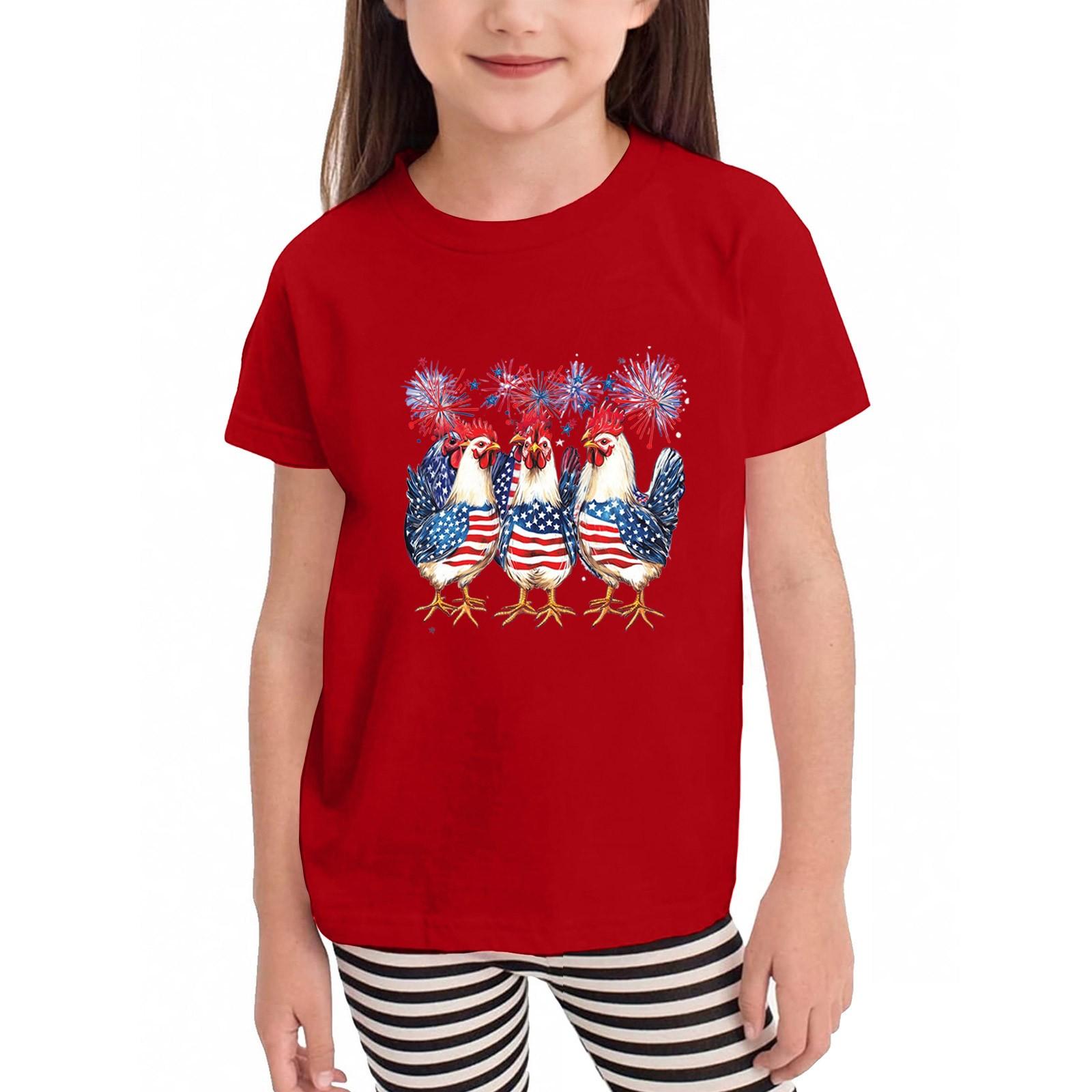 

Футболки для малышей, девочек и мальчиков, детские футболки с короткими рукавами и принтом для мальчиков и девочек 110 красный