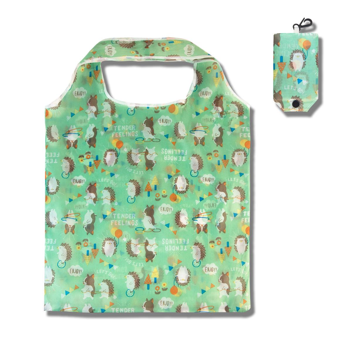 Folding Eco-friendly Polyester Shopping Bag with Creative Print