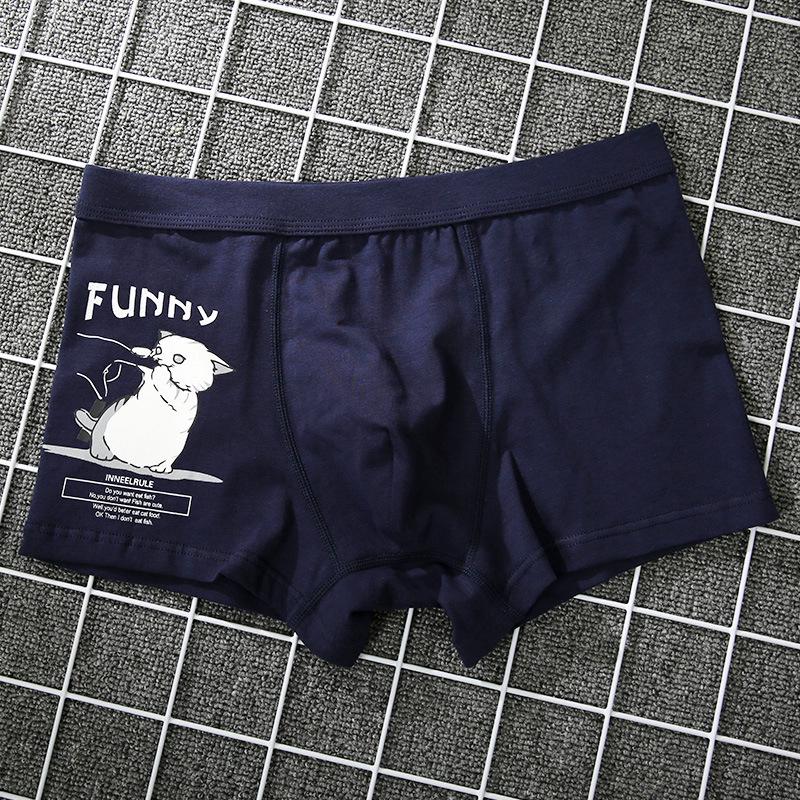 Men's Comfortable Cotton Crocodile Cartoon Print Boxer Briefs