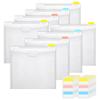10Pcs Scrapbook Paper Storage Organizers Clear Scrapbook Paper Organizers with Sticky Indexes Tabs Holds Scrapbook Paper