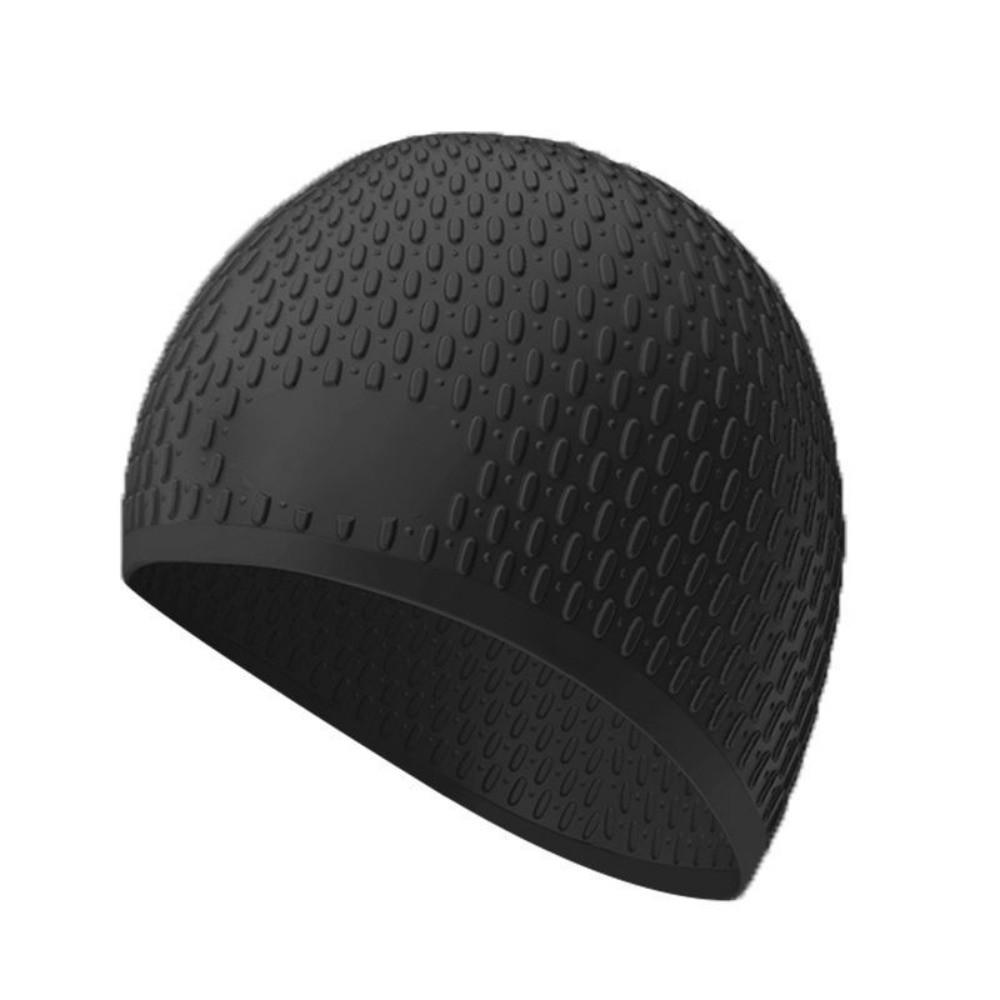 High Elasticity Silicone Swimming Cap Solid Color Swim Head Hood Diving Hat  Swimming Pool
