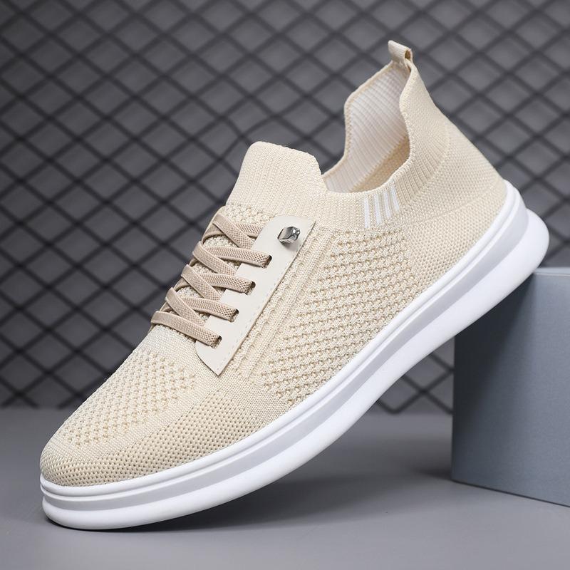 Hollow Fly-woven Men's Shoes Summer New Mesh Breathable and Comfortable Men's One-pedal Simple Round Head Men's Casual Shoes