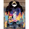 Womens Oversized Hoodie With 3D Digital Dog Print Casual Comfortable Sweatshirt 2025