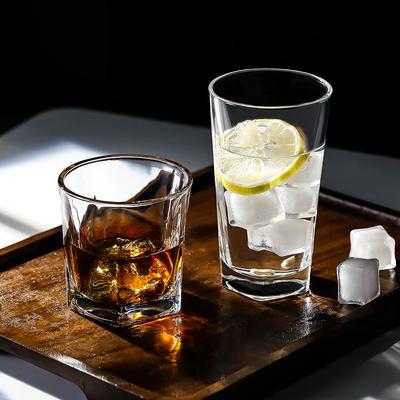 1 pièce Tasse à Eau Créative Nordique Verre à Whisky Classique Verre à Fond Épais Tasses à Boissons Jus Verre à Cocktail Transparent pour Bar