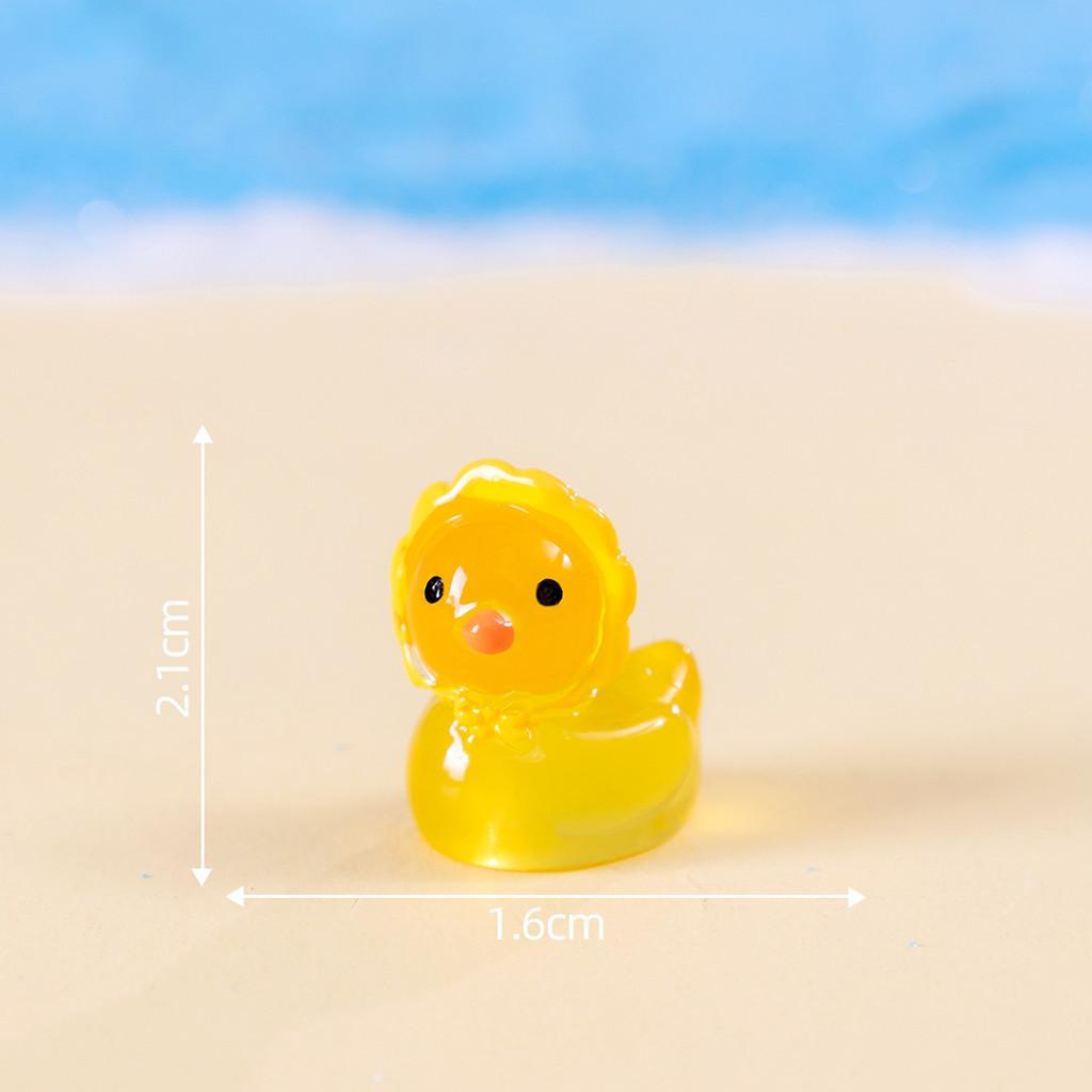 Luminous Landscape Micro Duck Resin Ornament Gardening Desktop Accessories Mini