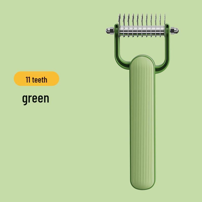 Double-Sided Stainless Steel Pet Grooming Comb OPP Bag