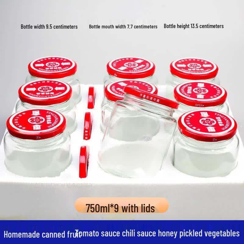 Multipurpose Heat-Resistant Glass Canning Jar