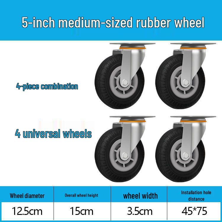 Těžká tichá otočná kolečka (2-8 palců) pro vozíky a malé ruční vozíky