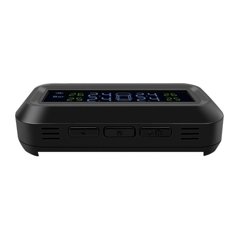 Reifendruckkontrollsystem, Wasserdichtes TPMS-Sensoren-Set, Digitales Display mit Solar- und USB-Betrieb für Auto-SUV