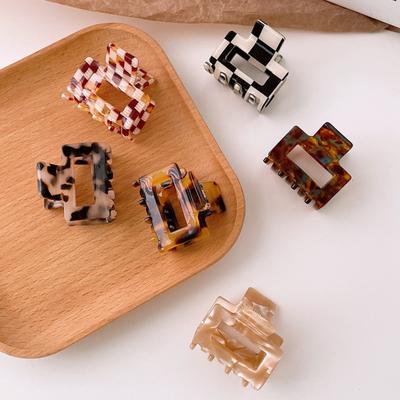 Fashion Hair Claws for Women Acetate Hair Clip Colorful Plaid Small Claw Clip Girls Hair Barrettes Hair Accessories  New