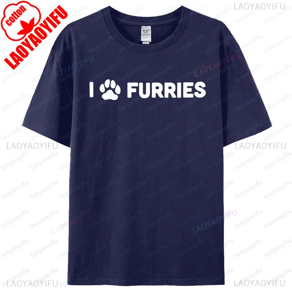 Kožešinové Fandom Tričko Unisex Vtipné Kožešinové Tričko FURRIES Kontrahovaný Design Tričko Denní Život Ležérní Muži Ženy Bavlna Krátký Rukáv