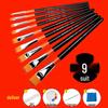 Nylon Bristle Flat Head Brush for Gouache, Watercolor, Acrylic, and Oil Painting