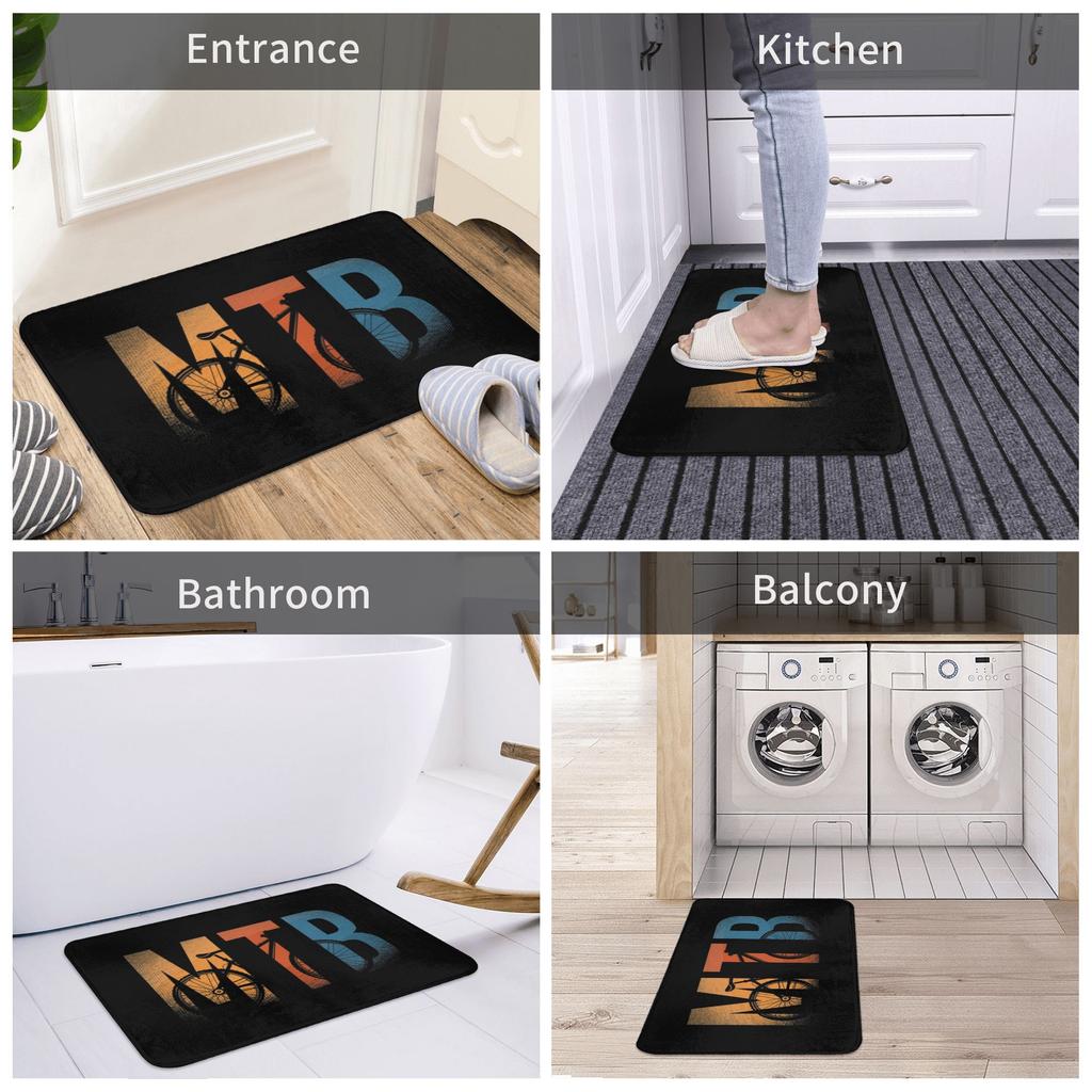 MTB Bicycle Doormat Anti-Slip Entrance Bathroom Kitchen Floor Door Mats Mountain Bike Bedroom Balcony Rug Carpet Footpad
