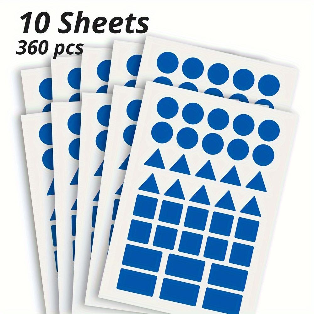

10 Sheets/360pcs Colored Dot Stickers, Triangle Sealing Stickers, Rectangular Blank Labels, Dot Stickers, Classification Self-Adhesive Labels 10sheets/360pcs синий