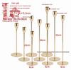 Gold-Plated Metal Candle Holder, Small Iron Art for Dining Table and Christmas Home Decoration