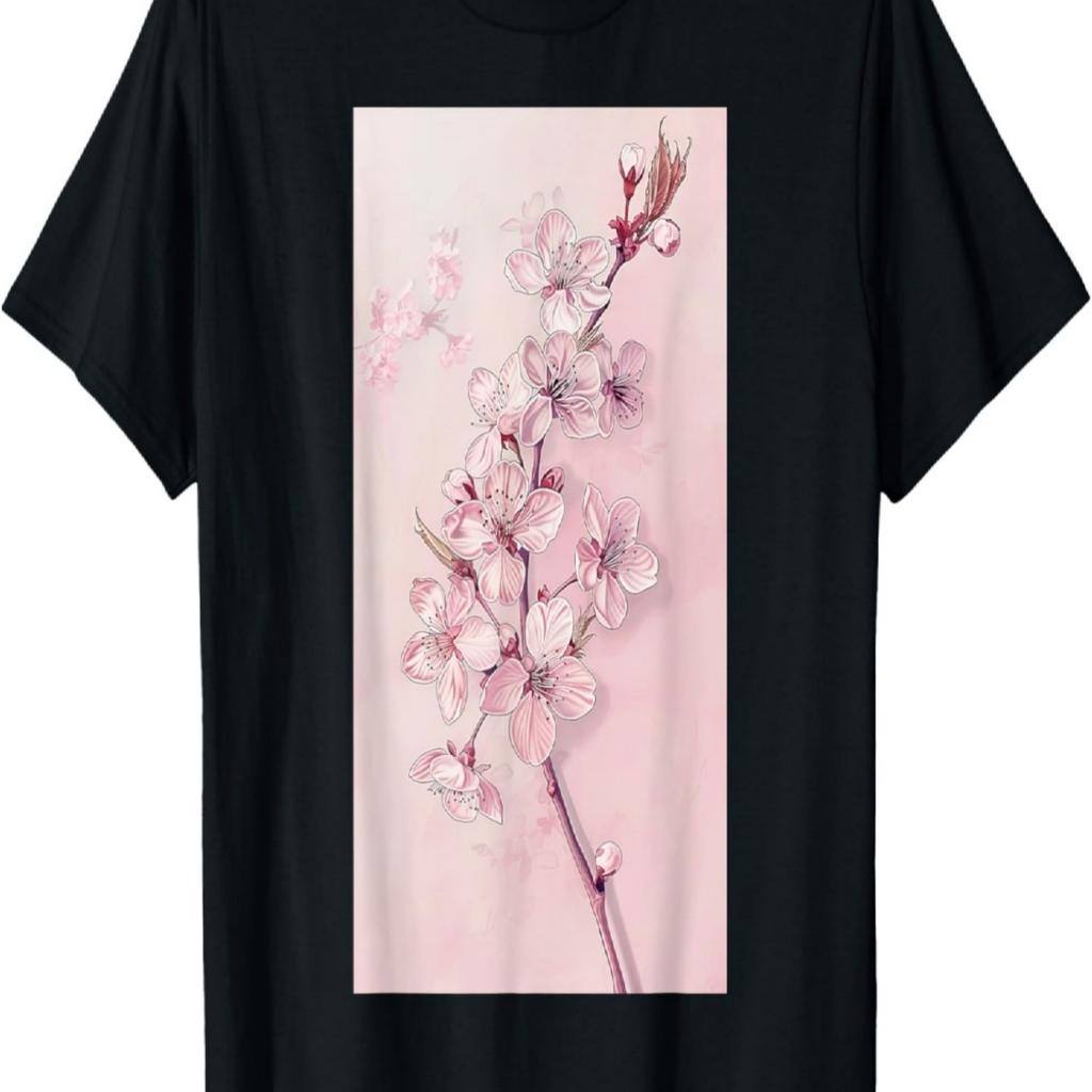 Sakura Blossom Cherry Flower Japan Floral Elegant T-Shirt