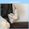 Color Simple Solid Woven Texture Women Large Capacity Tote Bag For Daily