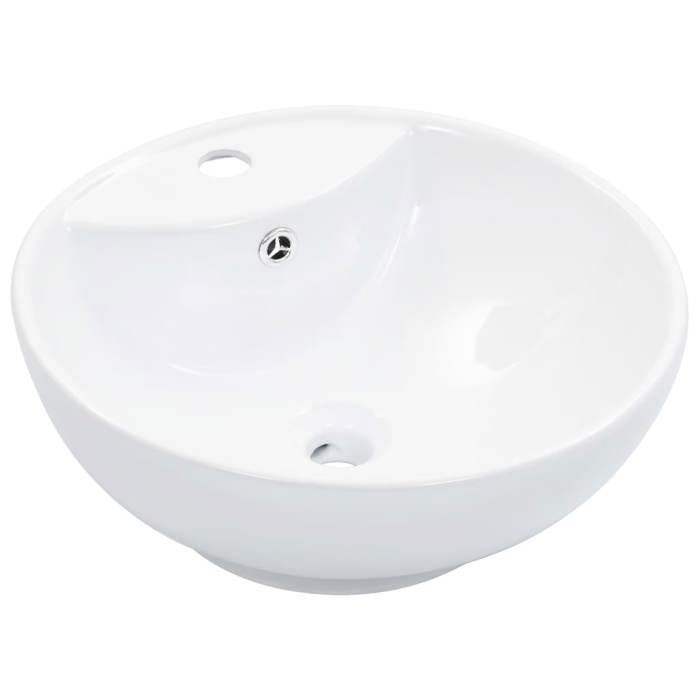 Round White Ceramic Sink - VIDAXL - Trendy and Contemporary Design - To Be Placed