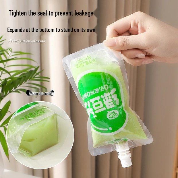 Newcomer Discount: Summer Drinks Refillable Portable Spout Pouch - Transparent & Refrigerable