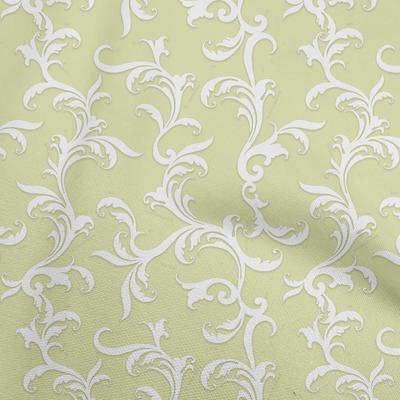 Cotton Flex Lime Fabric Asian Baroque Craft Projects Decor Fabric Printed By The Yard 40 Inch