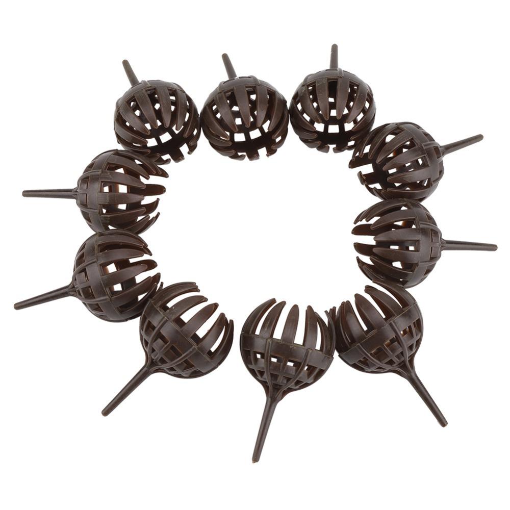 100PCS Spherical Shape Fertilizer Basket Box Brown Plastic Fertilizer Basket