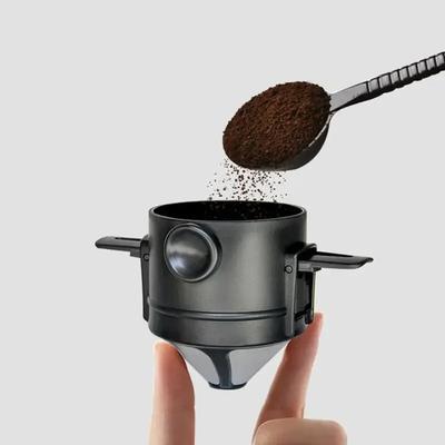 Stainless Steel Coffee Dripper Collapsible Coffee Filter Portable Coffee Accessories Holder Funnel Reusable Tea Coffee Dripper