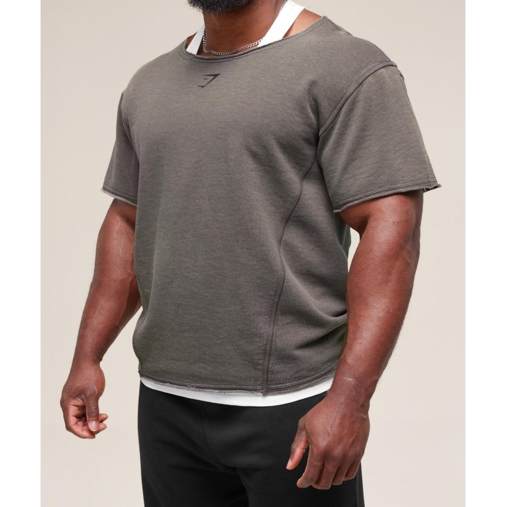 Gymshark Heritage Washed Rag Top Onyx Grey A2c3d Gb8n