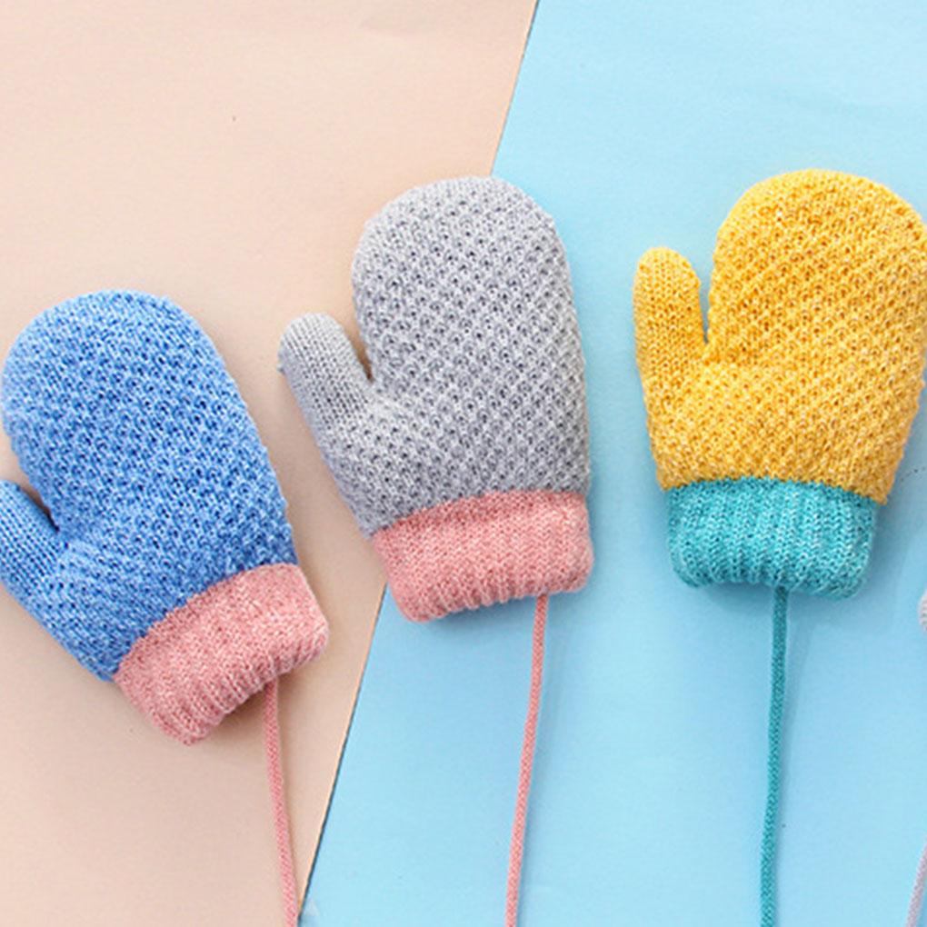 Boys Girls Mittens Toddler Gloves Age 2-3 Soft Hanging Neck Mittens For 1-3 Years Old Baby Mittens