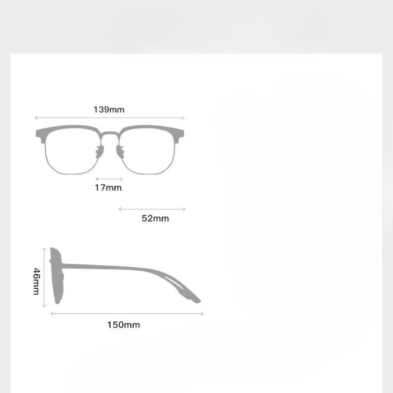 Fashion Square Glasses Anti-blue Light Glasses Men Semi Rimless Eyewear for Women Office Computer Goggle