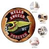 Gang violence Motorcycle enthusiasts Hells Angels Motorcycle Club circular carpet is soft, home, bedroom, door mat decoration, and non slip carpet E5