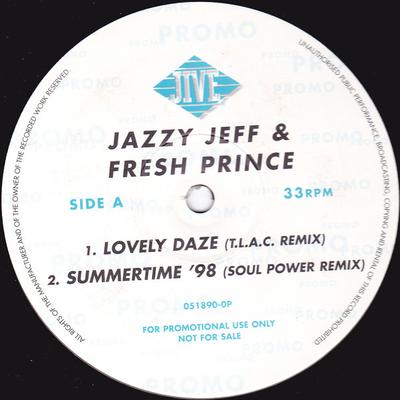 12inch Record DJ JAZZY JEFF  THE FRESH PRINCE  Lovely Daze 0518900P Jive 1998 UK Rap  HipHopRB Used