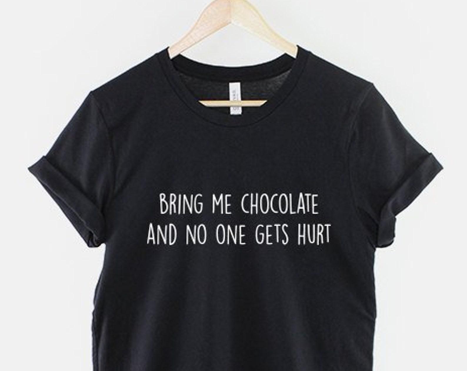 Chocolate Lover T-Shirt: Funny Humor, Comfortable Cotton Casual Wear (Unisex) 4XL