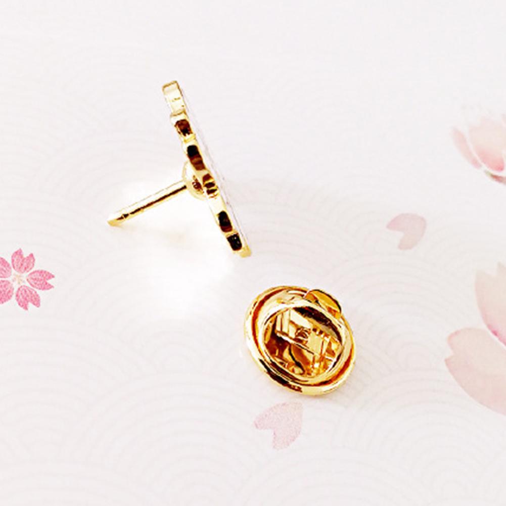 Twinkle Trinket Sweet Women Cherry Blossom Flower Enamel Brooch Pin Suit Collar Badge Jewelry