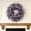 Ghirlanda Artificiale di Lavanda per Porta d'Ingresso Primavera Estate Ghirlanda di Finta Lavanda Viola per Interno Esterno Muro Portico Finestra Casa di Campagna Decorazioni per la Casa