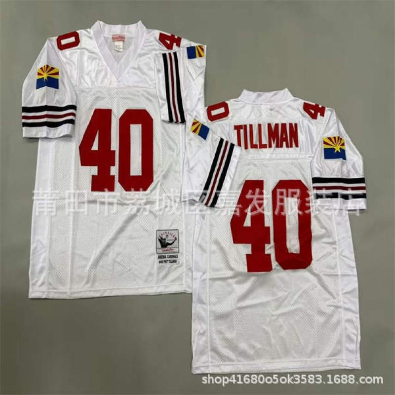 Retro Arizona Cardinals NFL Football Jersey Mens Cotton Team Uniform 40 Or 81 Number Fall Wear
