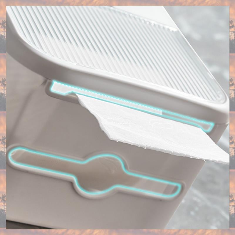 2025 Trend Wall Mounted Tissue Box With Drawer, Plastic Toilet Paper Holder Box, No Punching Waterproof Paper Towel Storage Box,