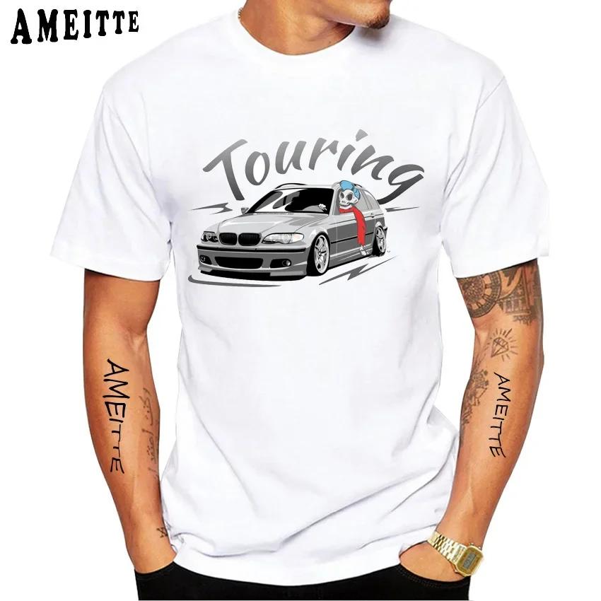 Vintage Skull Drive German E28 M5 E30 E36 E90 E46 Car Premium T-Shirt New Summer Men Short Sleeve Hip Hop Boy Casual White Tees