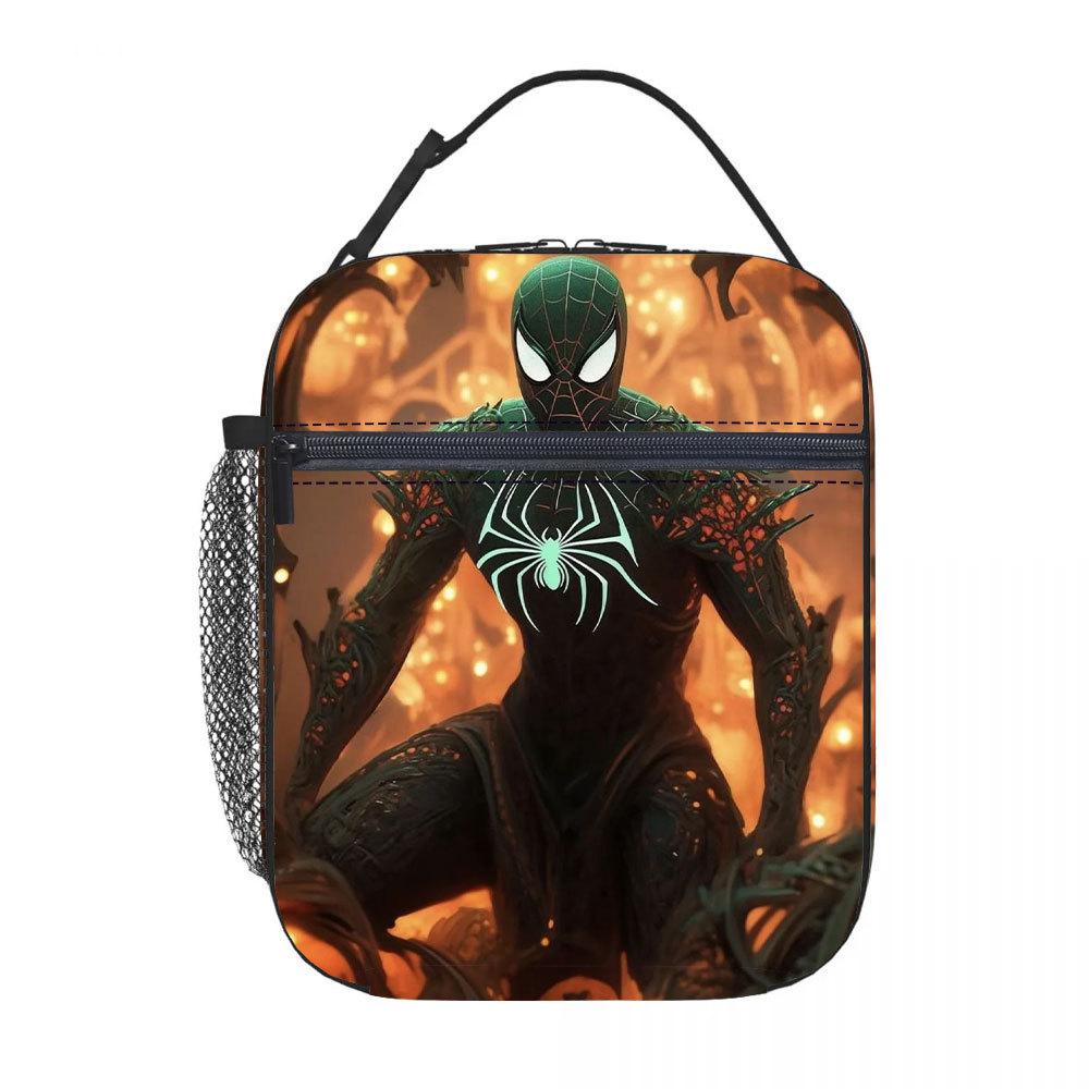 Spider-Man Lunch Bag Anime Cartoon Tote Bag Student Bento Bag Aluminum Foil Thermal Insulation Meal Bag Lunch Box Bag