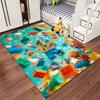 "Colorful Cartoon Block Character Carpet for Living Room Decor Floor Rug" Suitable for Use As an Anti-slip for Living Room Bedroom Sofas
