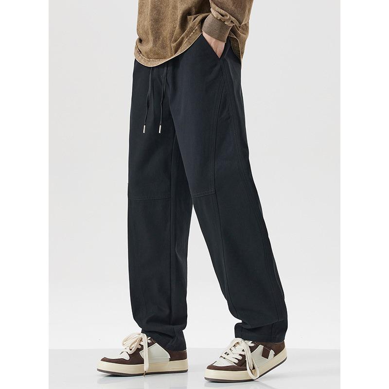 Mingge | New Loose Drape Straight Trousers Men's Trendy Brand Solid Color Versatile Sports Casual Pants