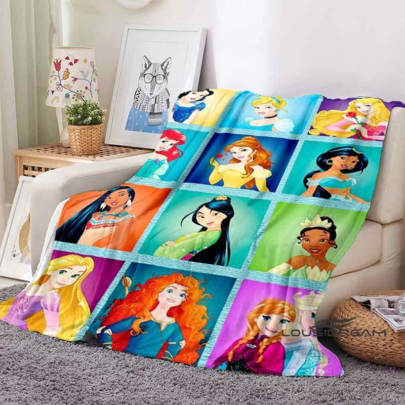 3D Printed Disney Princess Cartoon Blanket, Suitable for All Seasons, Wearable By Children and Adults, A Luxurious Gift Choice.