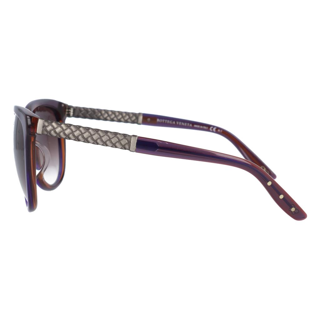 Bottega Veneta 56 Asian UV Protection B.V.251FS F35/J8 (Purple Antisilv) Sunglasses, Purple/Brown/Purple Gradient, Fit, Women's,