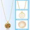 FREEBLOSS 12 Set Round Bezel Pendant Trays Necklace Pendant Blank Frame for Embroidery Round Pendant Tray Charm DIY Jewelry Making Kit for Necklace