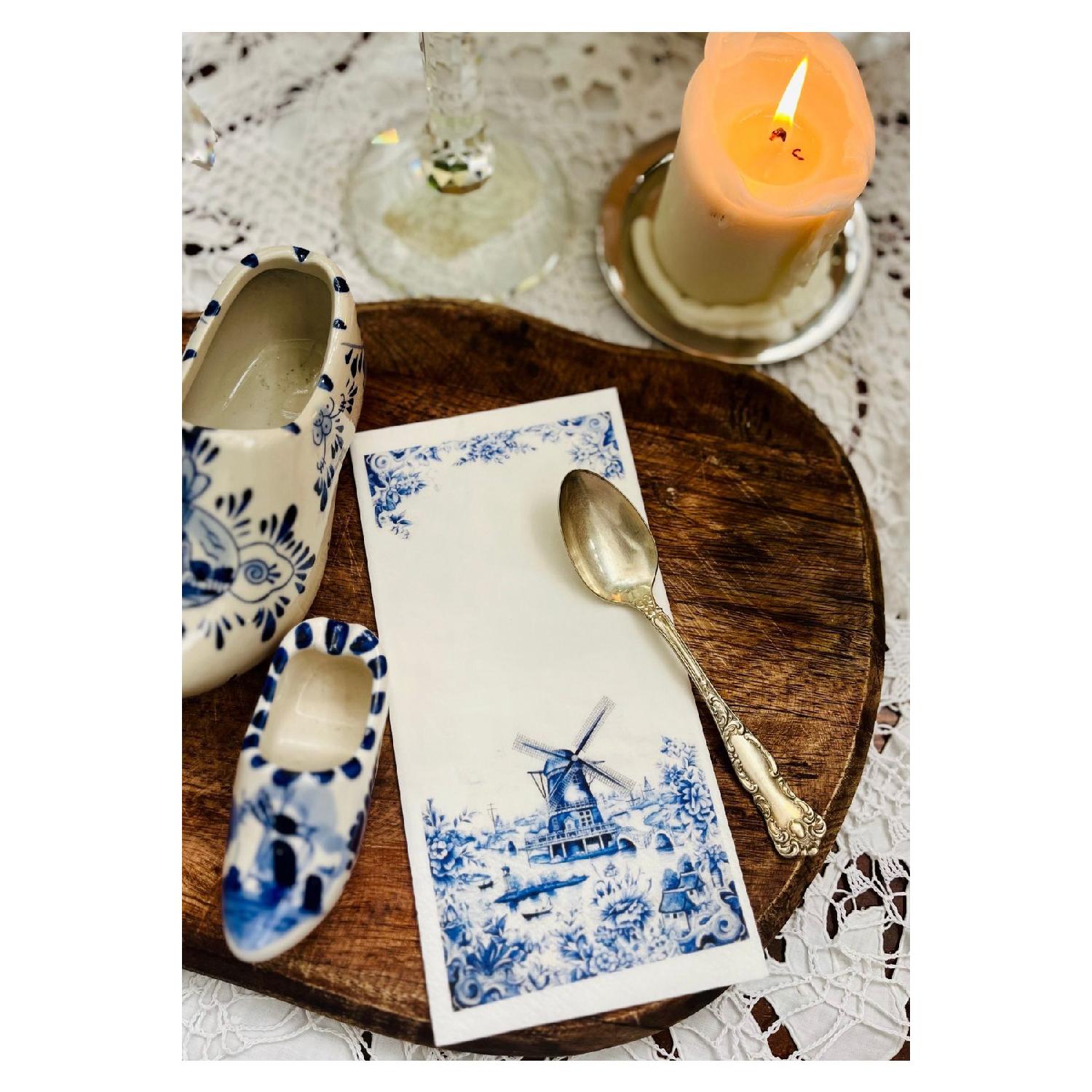 

Серветка для презентацій Blue Blanc Delft Dutch Mill Waiter Fold 16шт