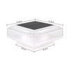 Solar Post Lights Clear Lampshade Waterproof Solar Deck Fence Cap Light Warm Light Outdoor Square Street Lamp For Garden Patio