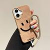 Smile Printed Leather Case + Lanyard Protective Shell Soft Silicone Case for iPhone