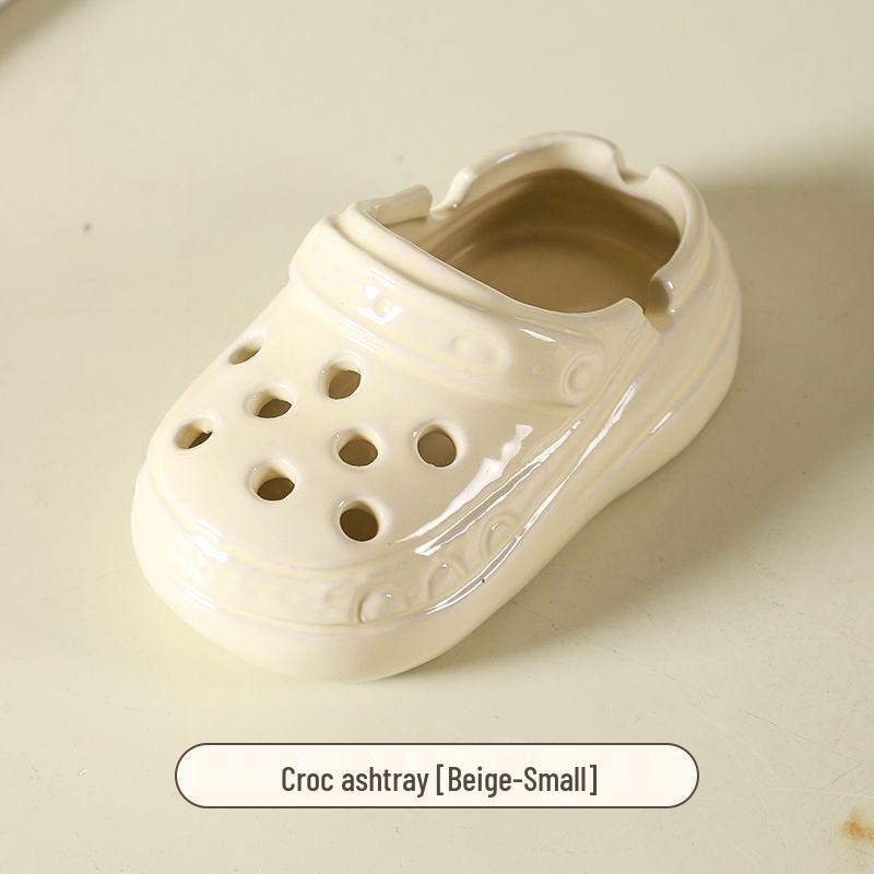 Trendy Ceramic Ashtray for Home & Office - Cute, Anti-Fly Design with Internet Celebrity Style