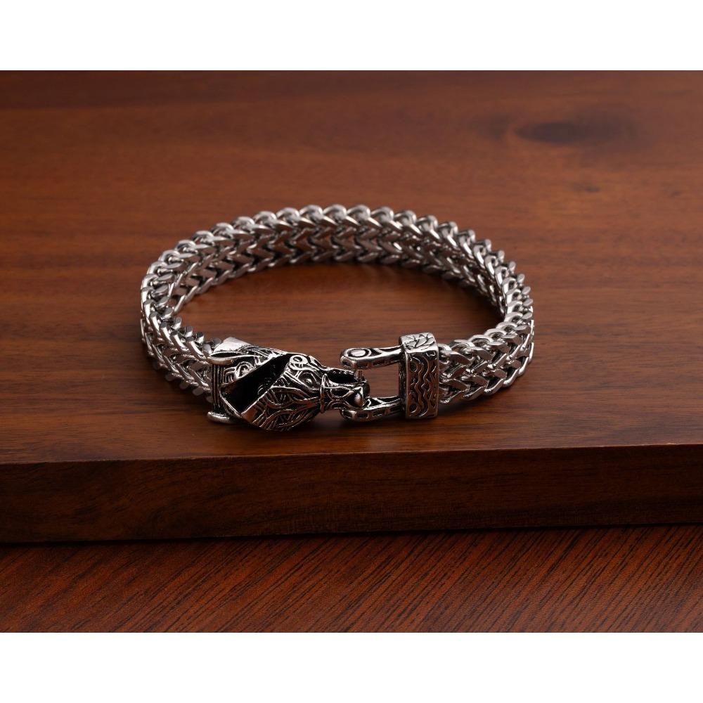 Men's Bracelet Retro Punk Style Stainless Steel Snake Head Beast Head Skull Jewelry Does Not Fade