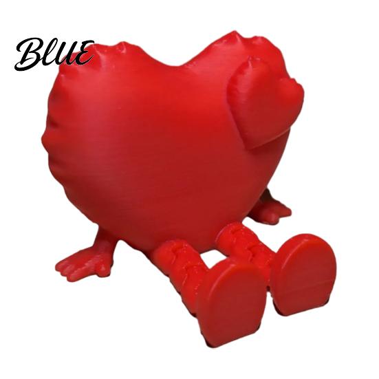 Love Heart Decoration Figurine with Articulated Legs 3D Printed Shape Statue